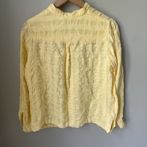 Vintage Blair Yellow Button Up Butter Yellow Womens Size Medium Lightweight - Picture 3 of 8